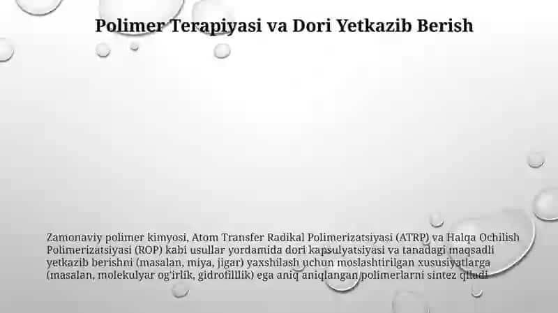 Zamonaviy Polimer Kimyosi 3