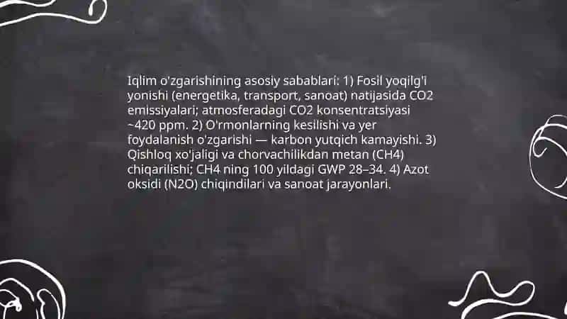 Iqlim o'zgarishi muammolari 3