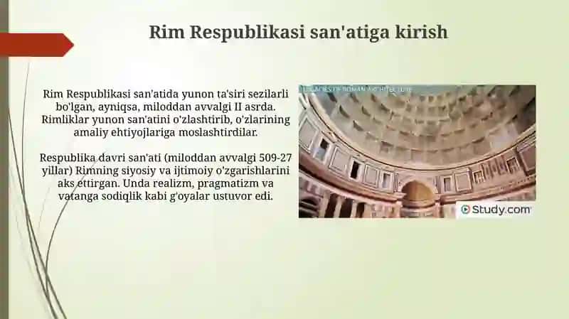 Rim respublika davri san'ati 3