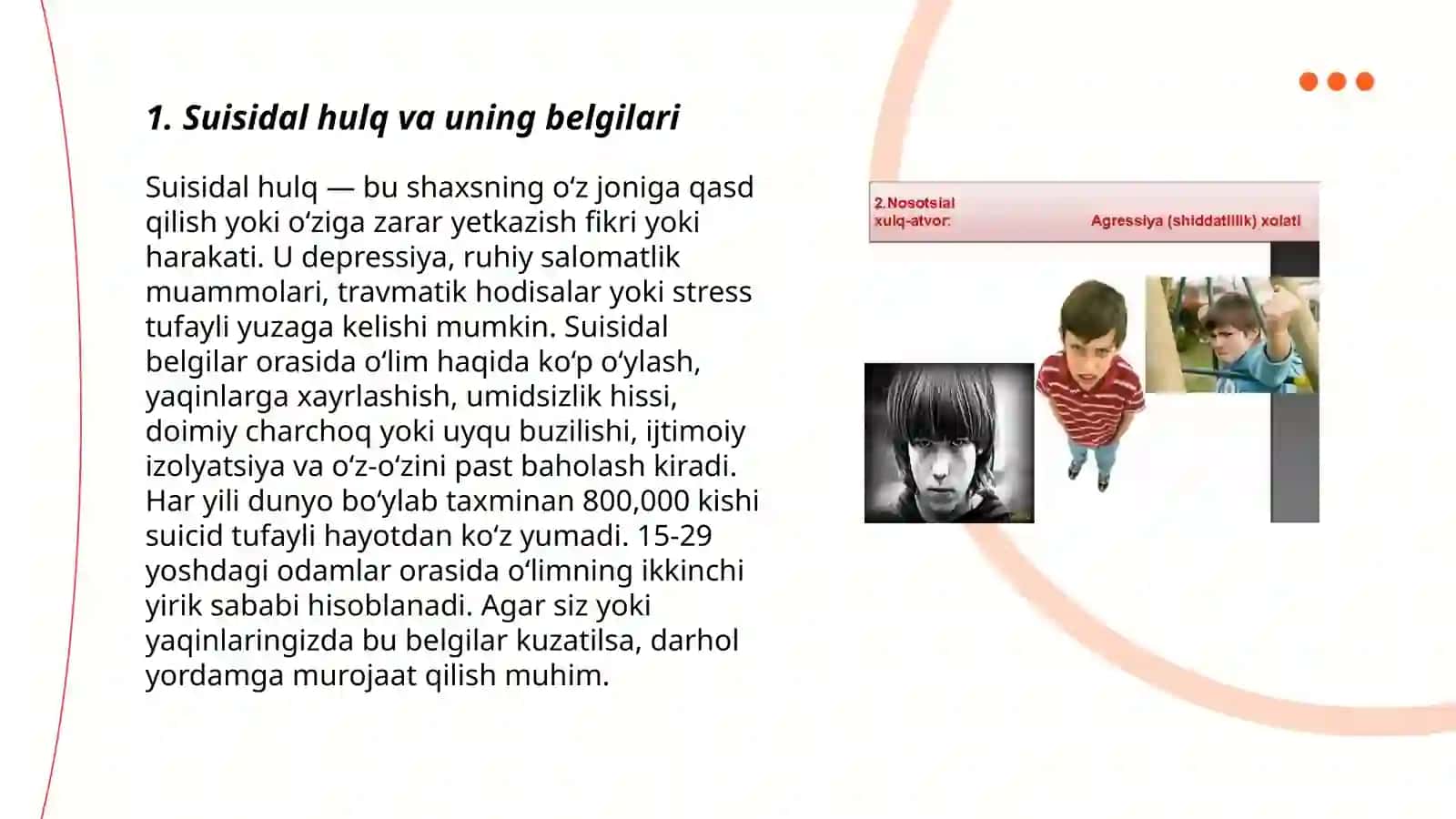 Suisidial hulq atvor va uning psixalogiasi 3