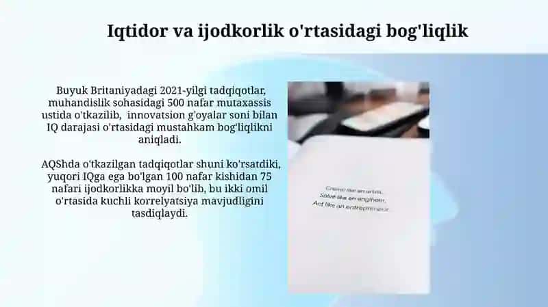 Iqtidor va kireativlik 3