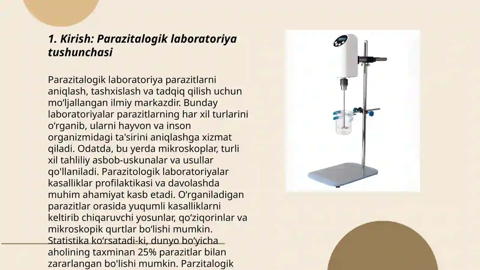 Parazitalogik labaratoriya ish rejimi bilan tanishish 3