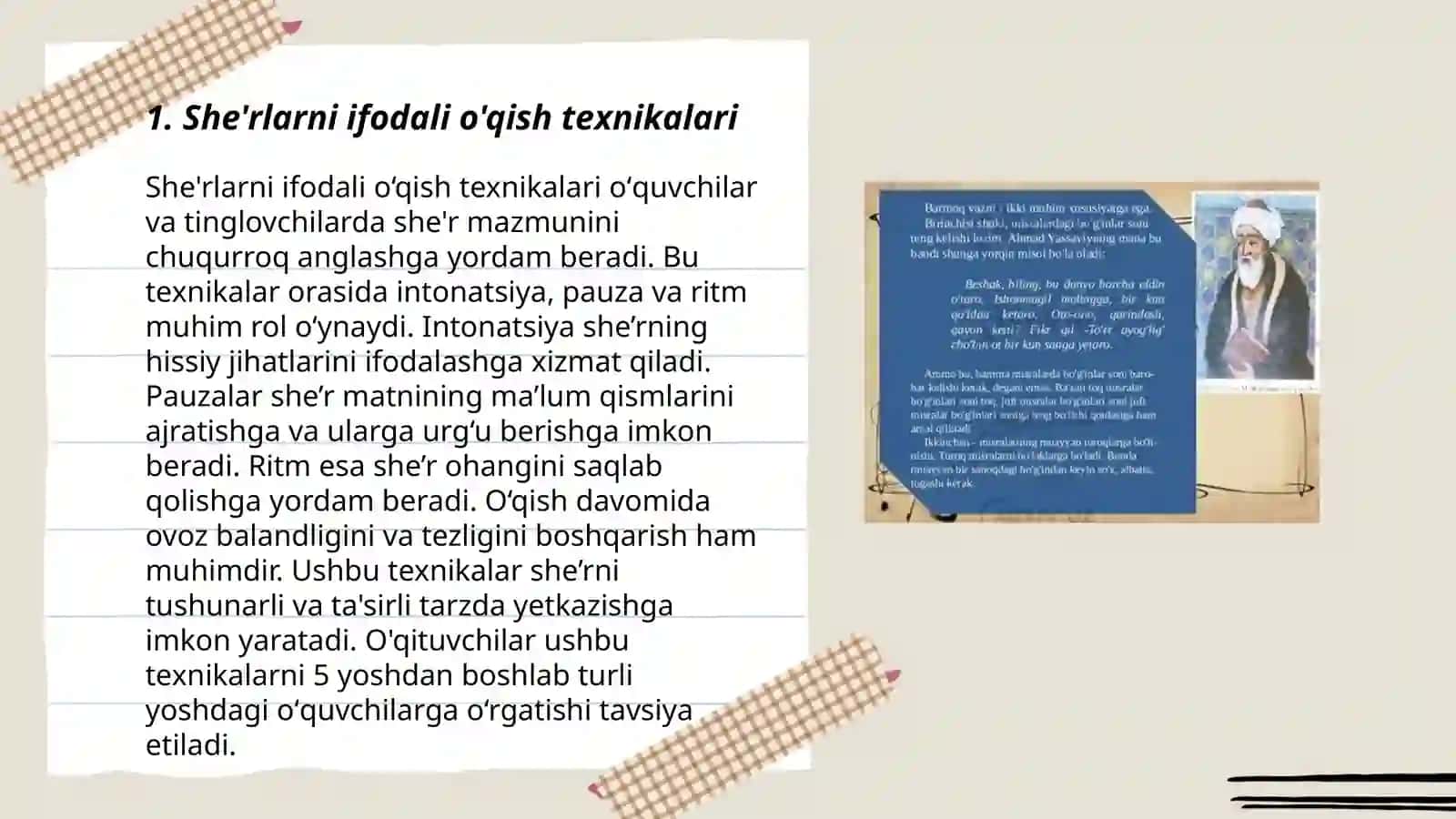She'rlarni ifodali o'qish texnikalari 3
