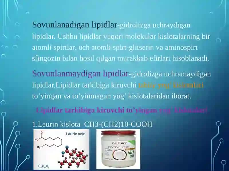 Lipidlar.Sovunlanadiganlipidlar 3