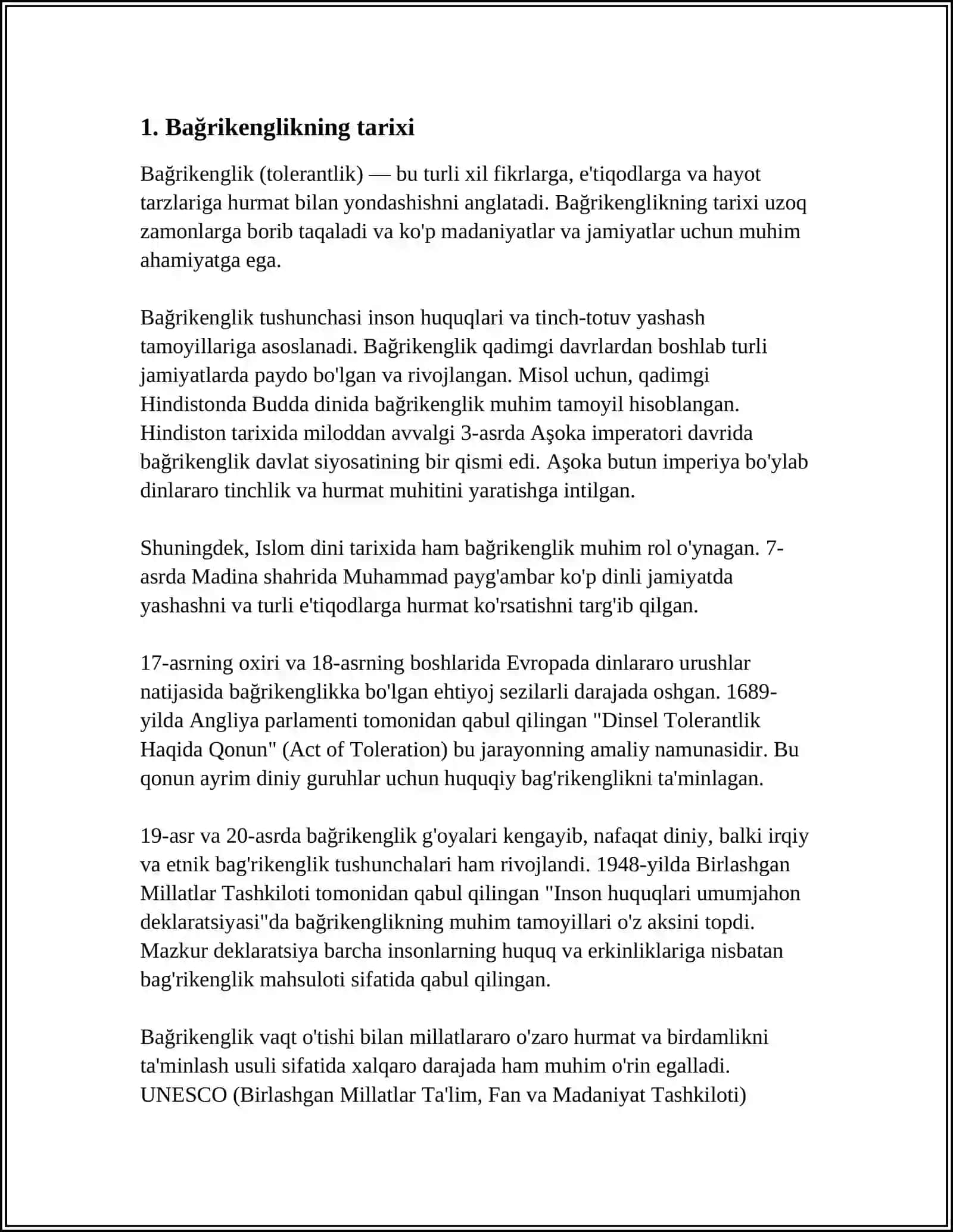 BAĞRIKENGLIK - MENING NAZDIMDA 3
