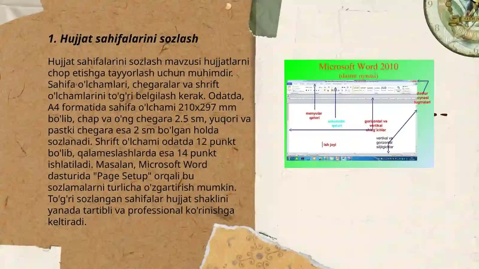 MS Wordda hujjatni chop qilishga tayyorlash 3