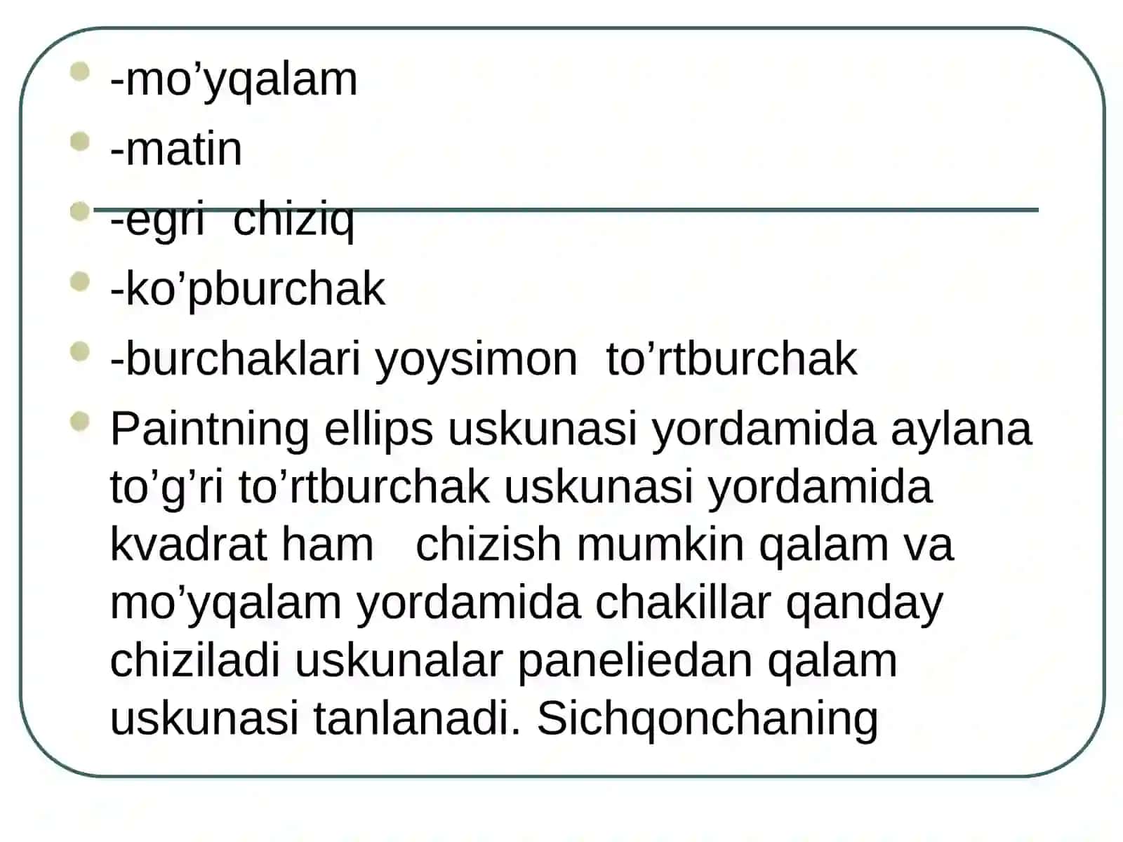 Paint uskinalari paneli (11-dars) 3