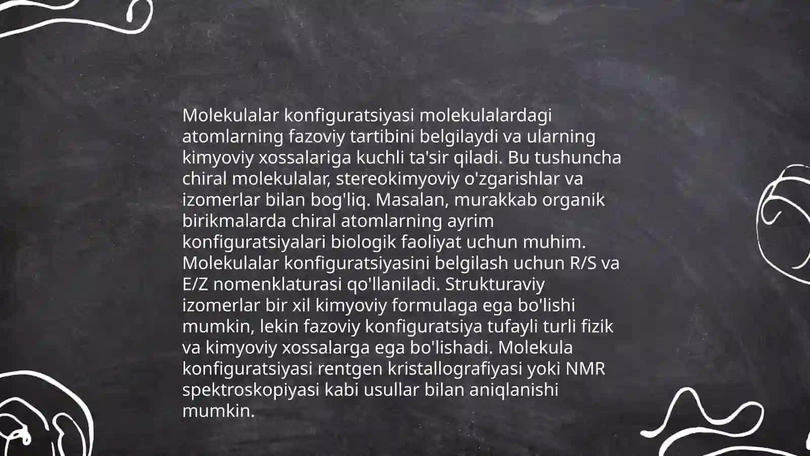 Molekulalar konfiguratsiyasi 3