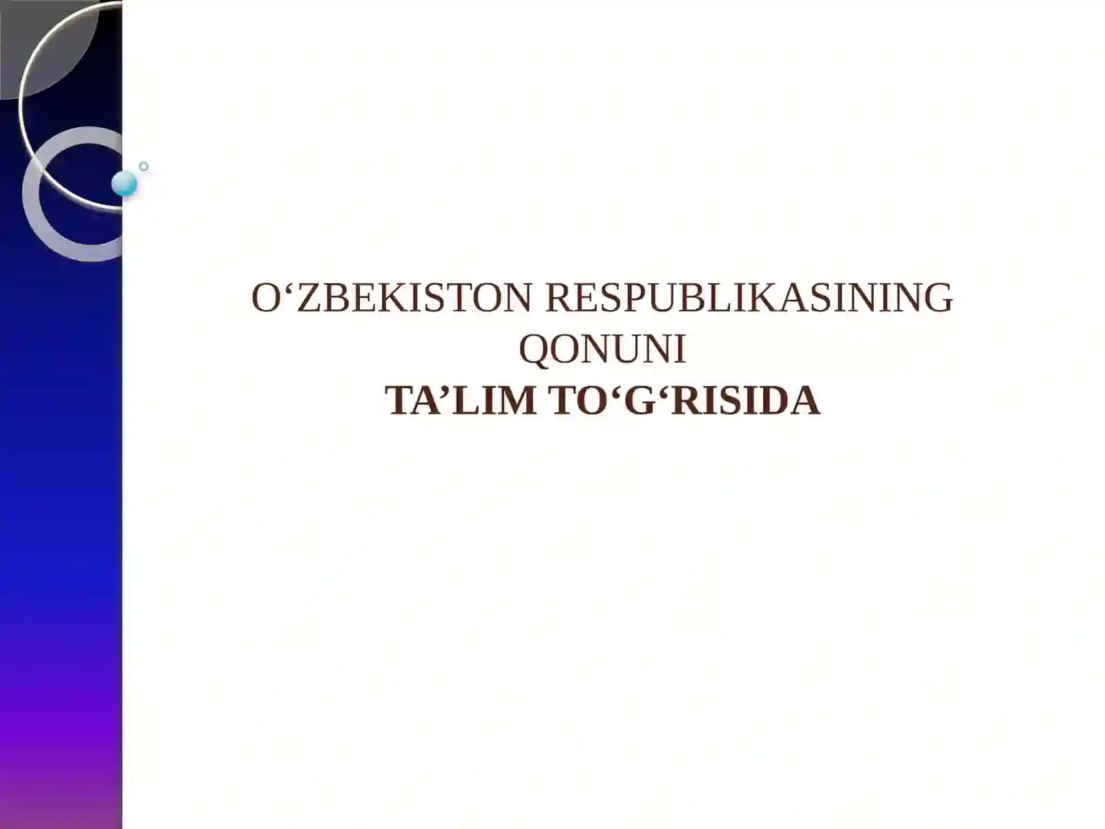 O‘ZBEKISTONRESPUBLIKASIDA TA’LIM TIZIMINI RIVOJLANTIRISHNING KONSEPTUAL ASOSLARI 3