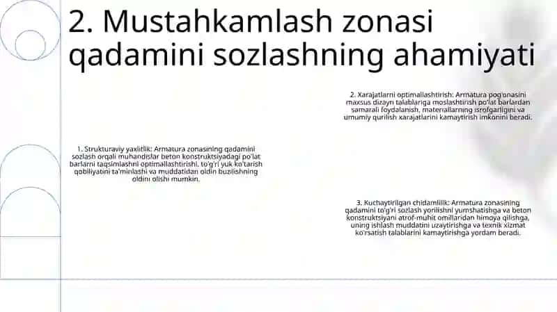 Armaturalash Zonasi Qadamini Modulga Sozlash 3