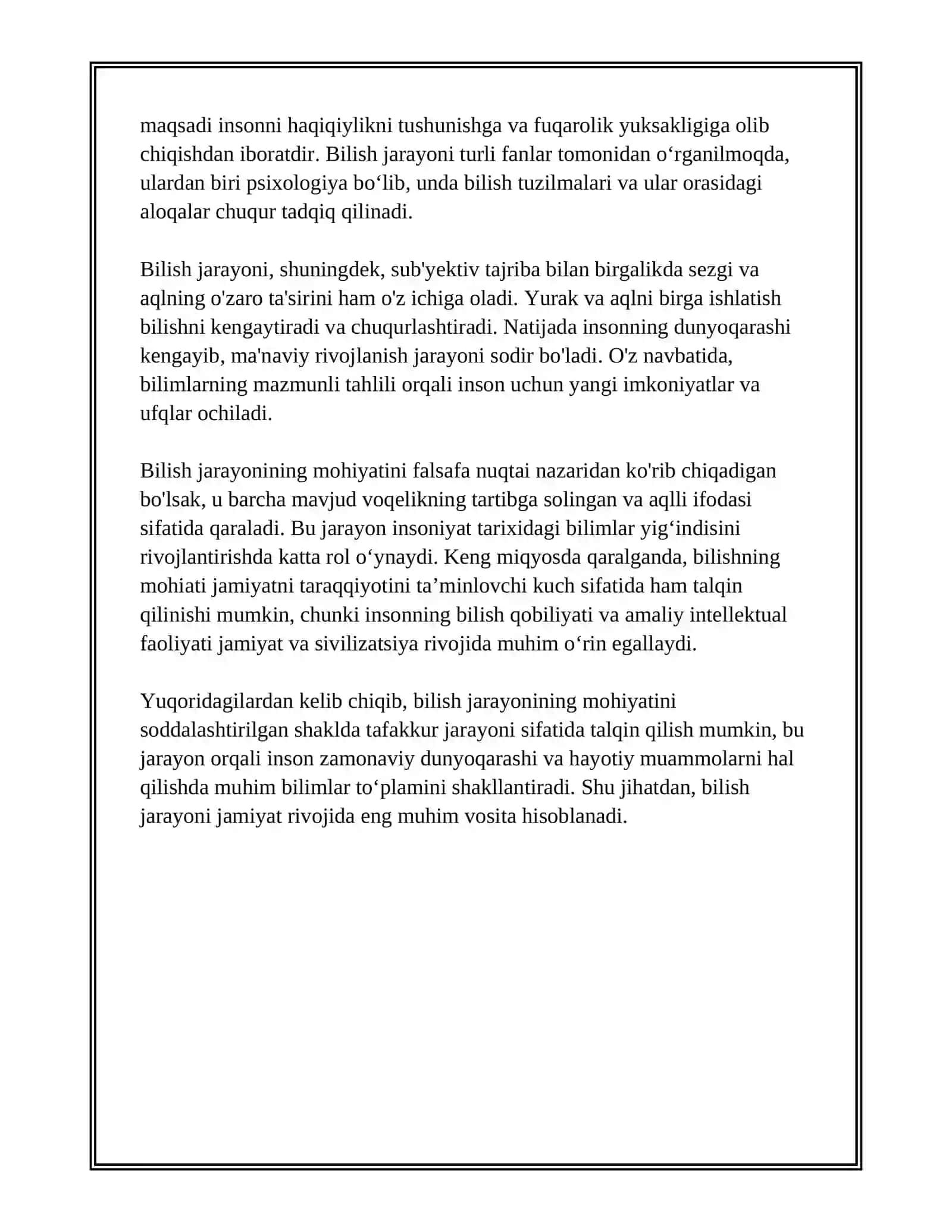 BILISH JARAYONINING MOHIYATI VA MEZONLARI 3