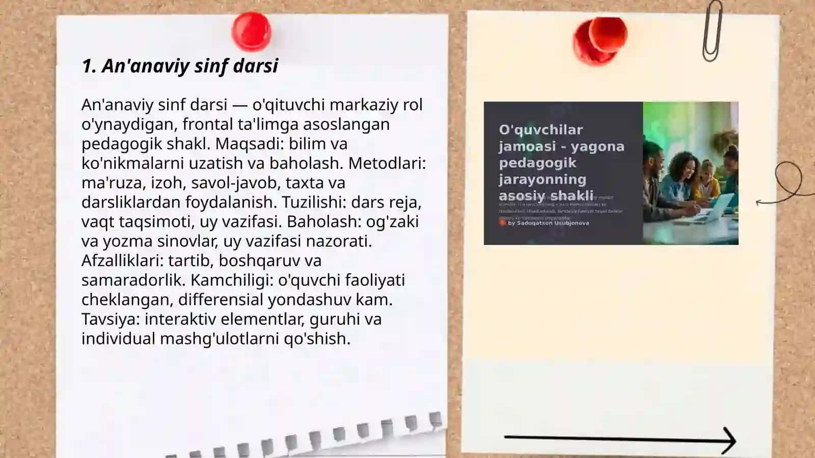 An'anaviy sinf darsi 3