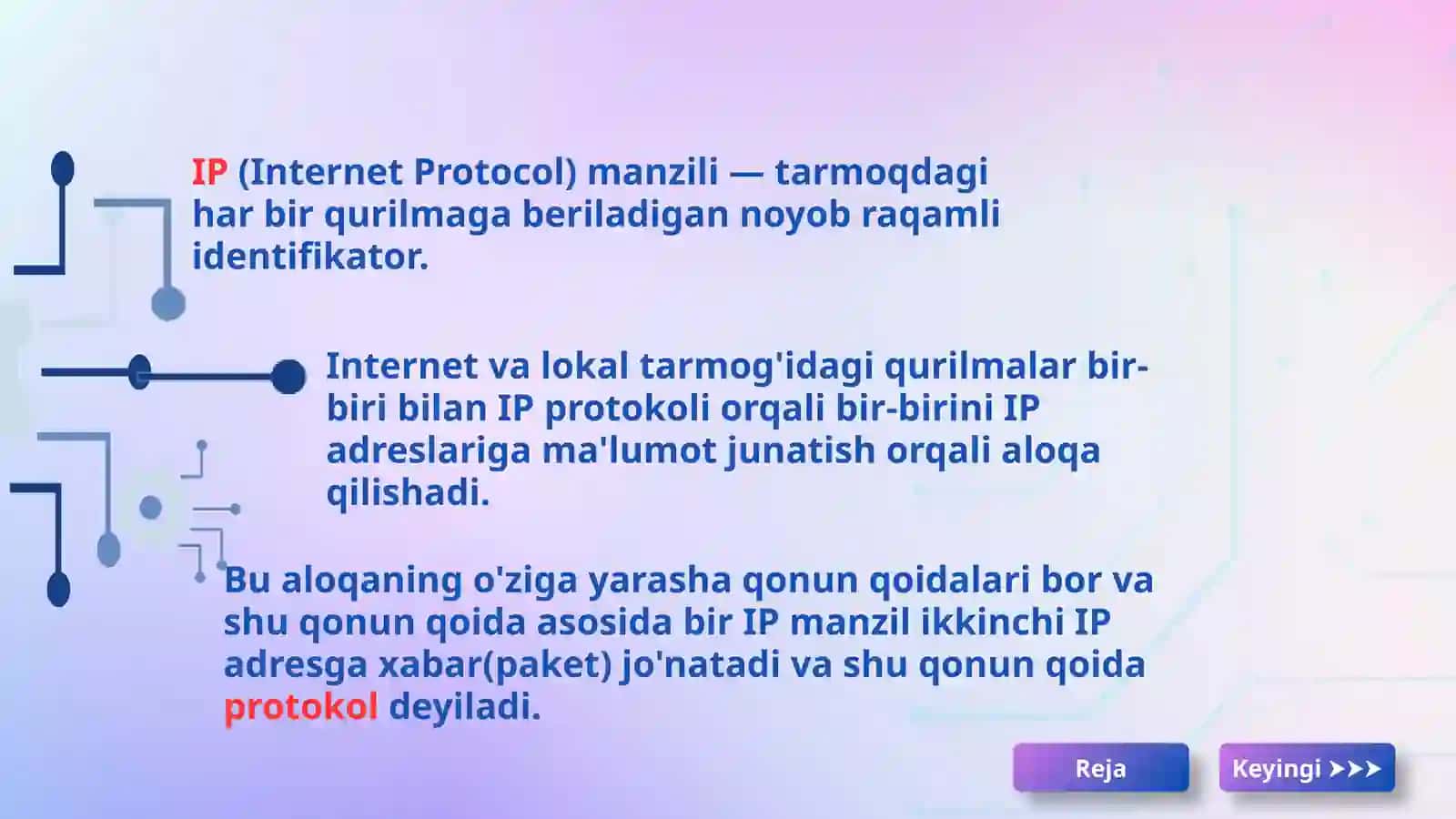Ip adreslarni sozlash 3