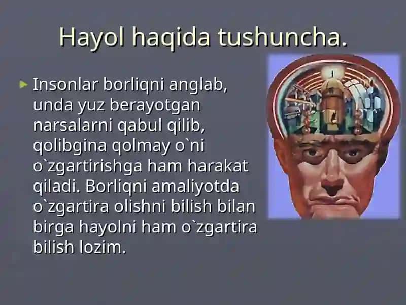 Xayol haqida tushuncha 3