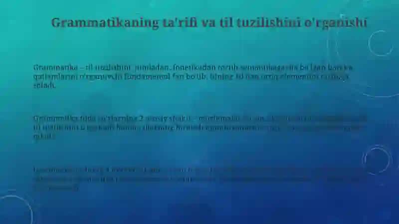 Grammatika – til strukturasini o‘rganuvchi soha sifatida 3