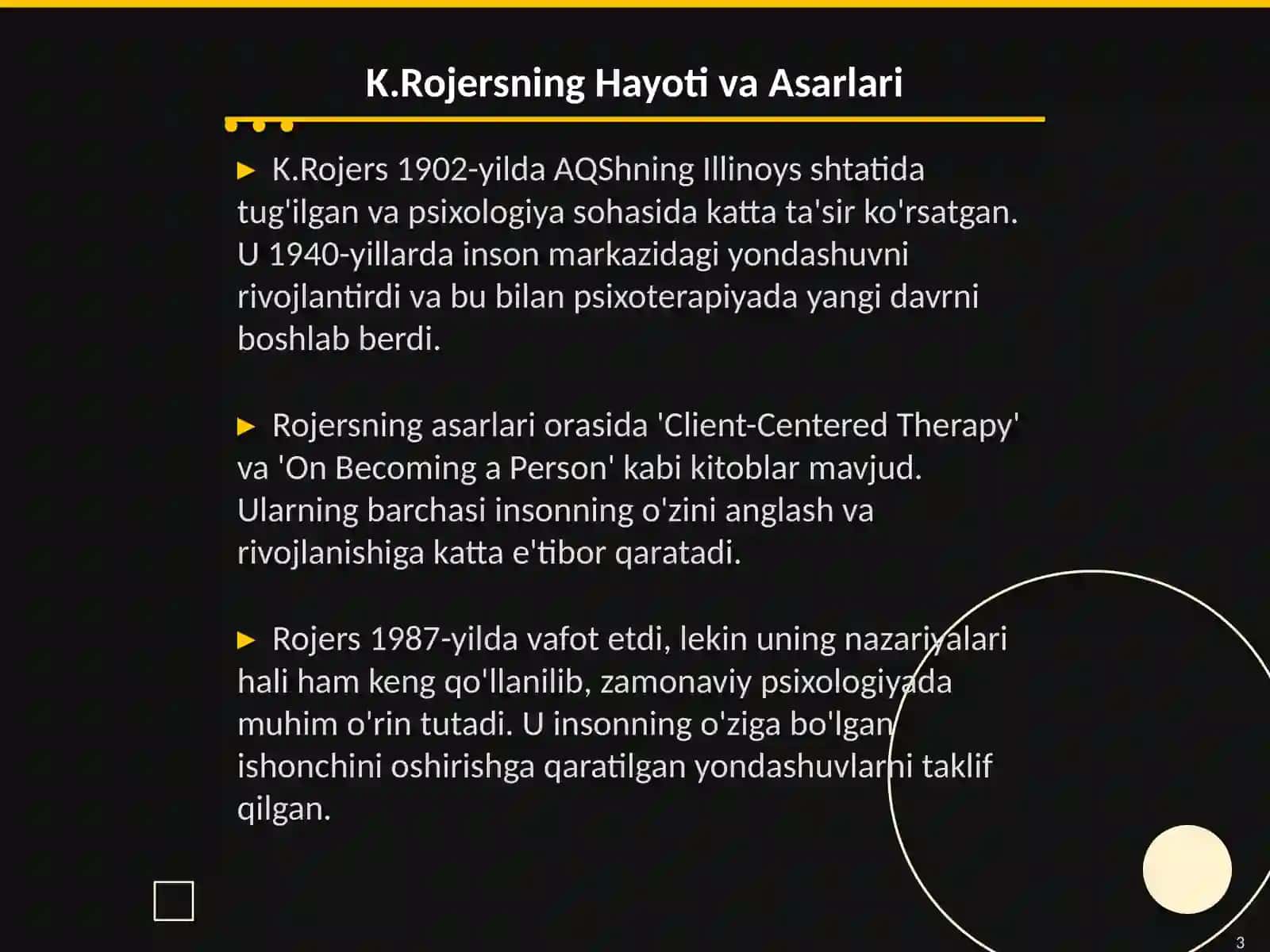 K.Rojers nazaryasi 3