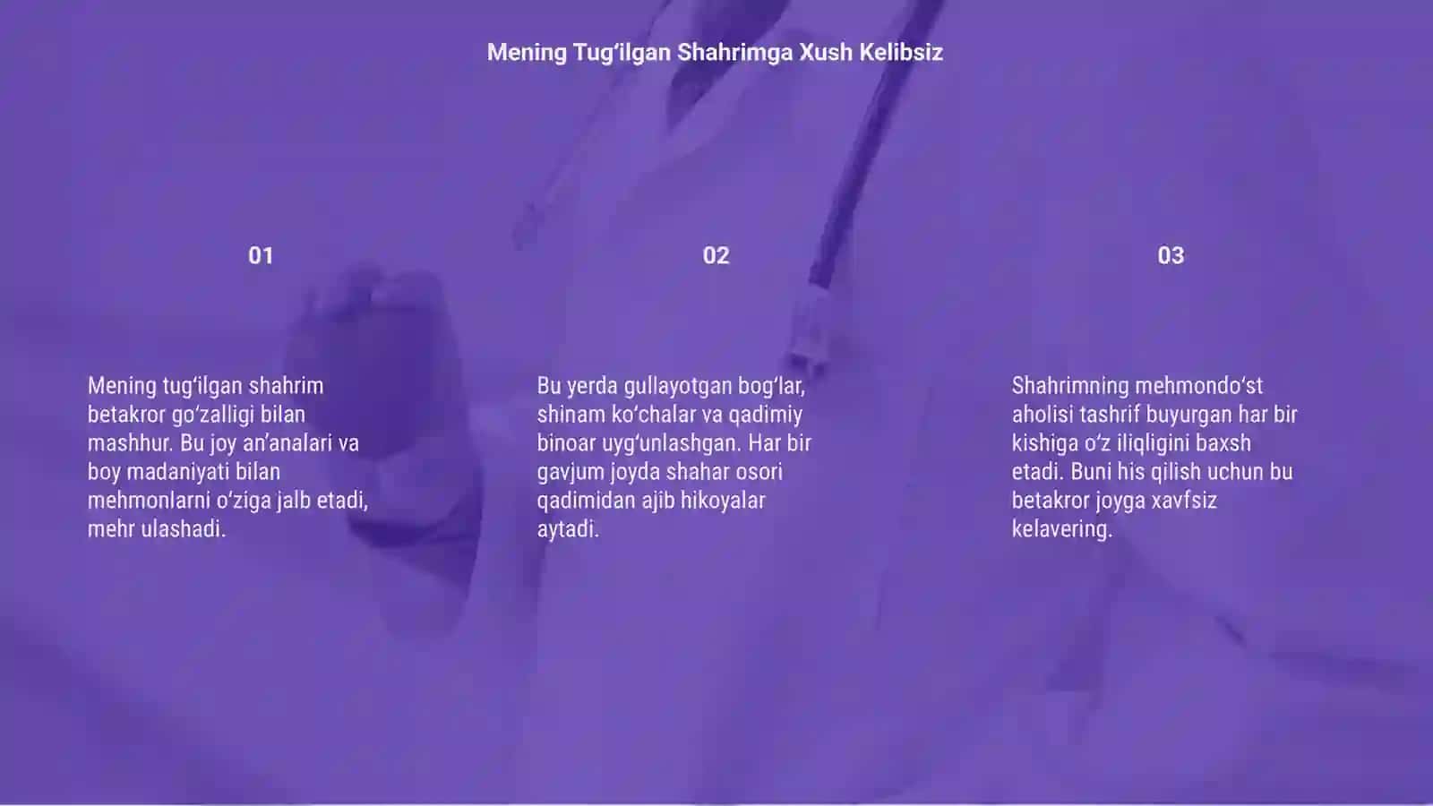 Mening Tug‘ilgan Shahrimga Xush Kelibsiz 3