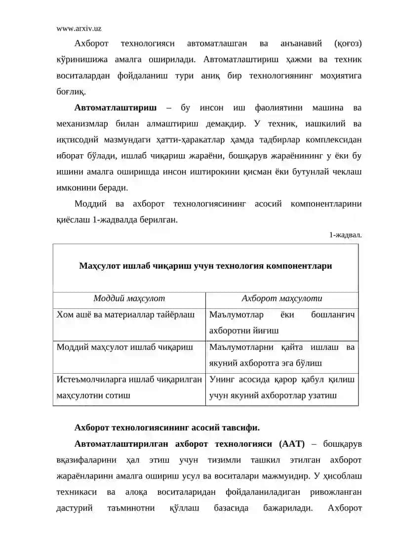 Ахборот технологияси 3