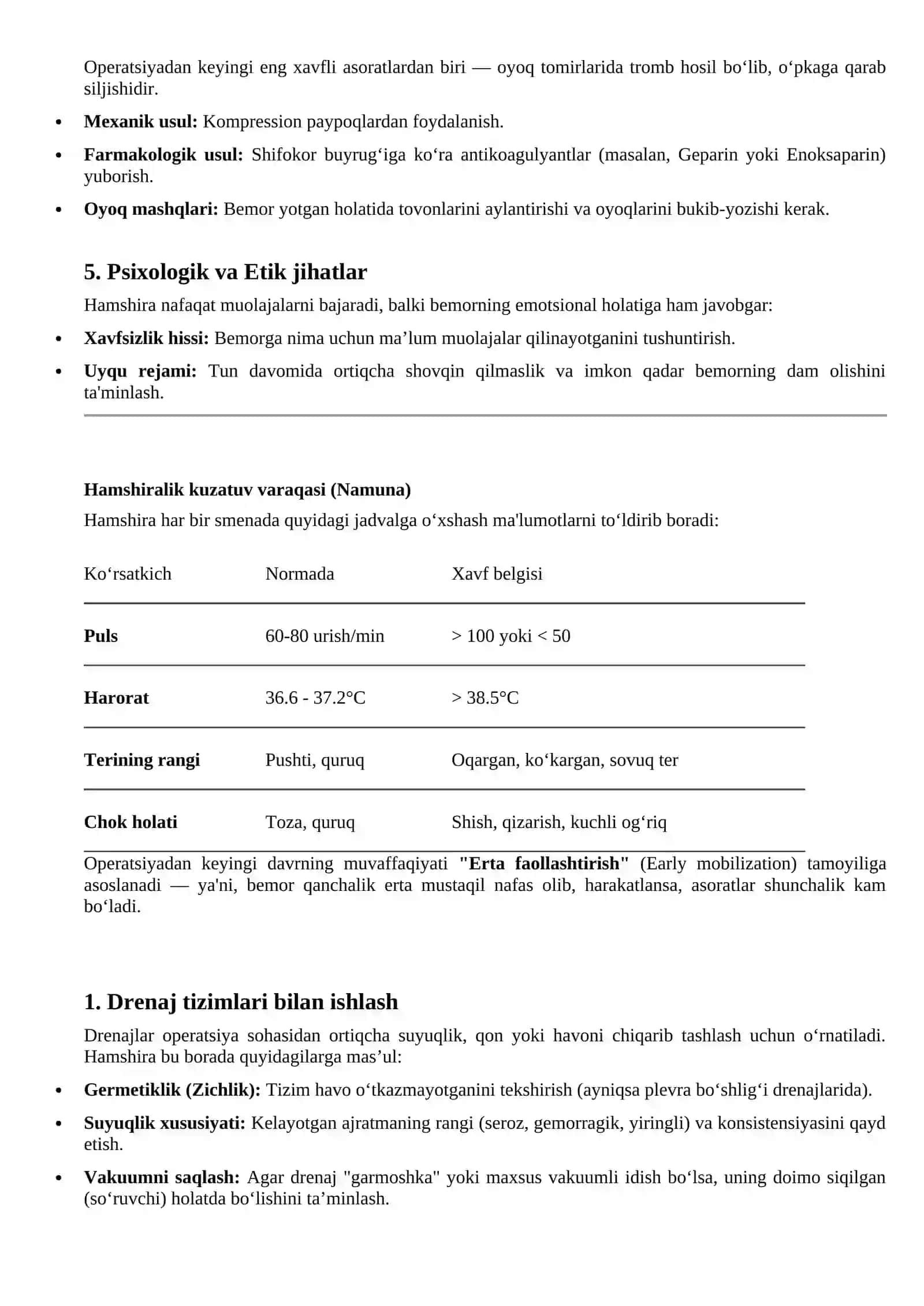 Operatsiyadan keyingi hamshiralik parvarishi 3