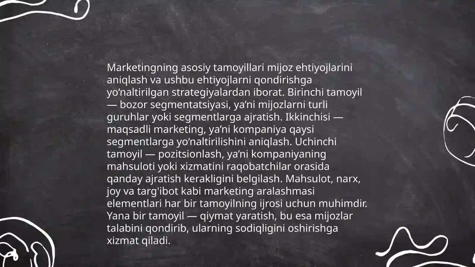 Marketingning asosiy tamoyillari, vazifalari, funksiyalari va turlari 3