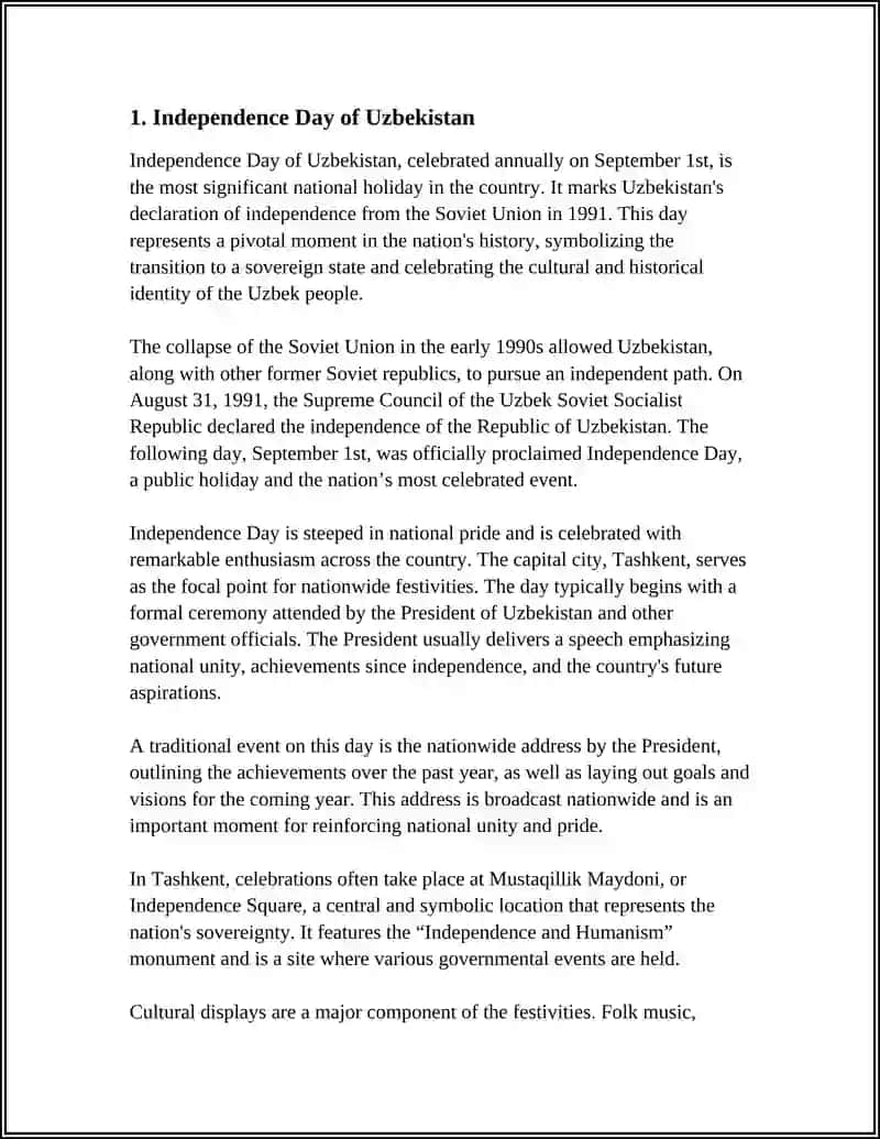 Independence Day of Uzbekistan 3