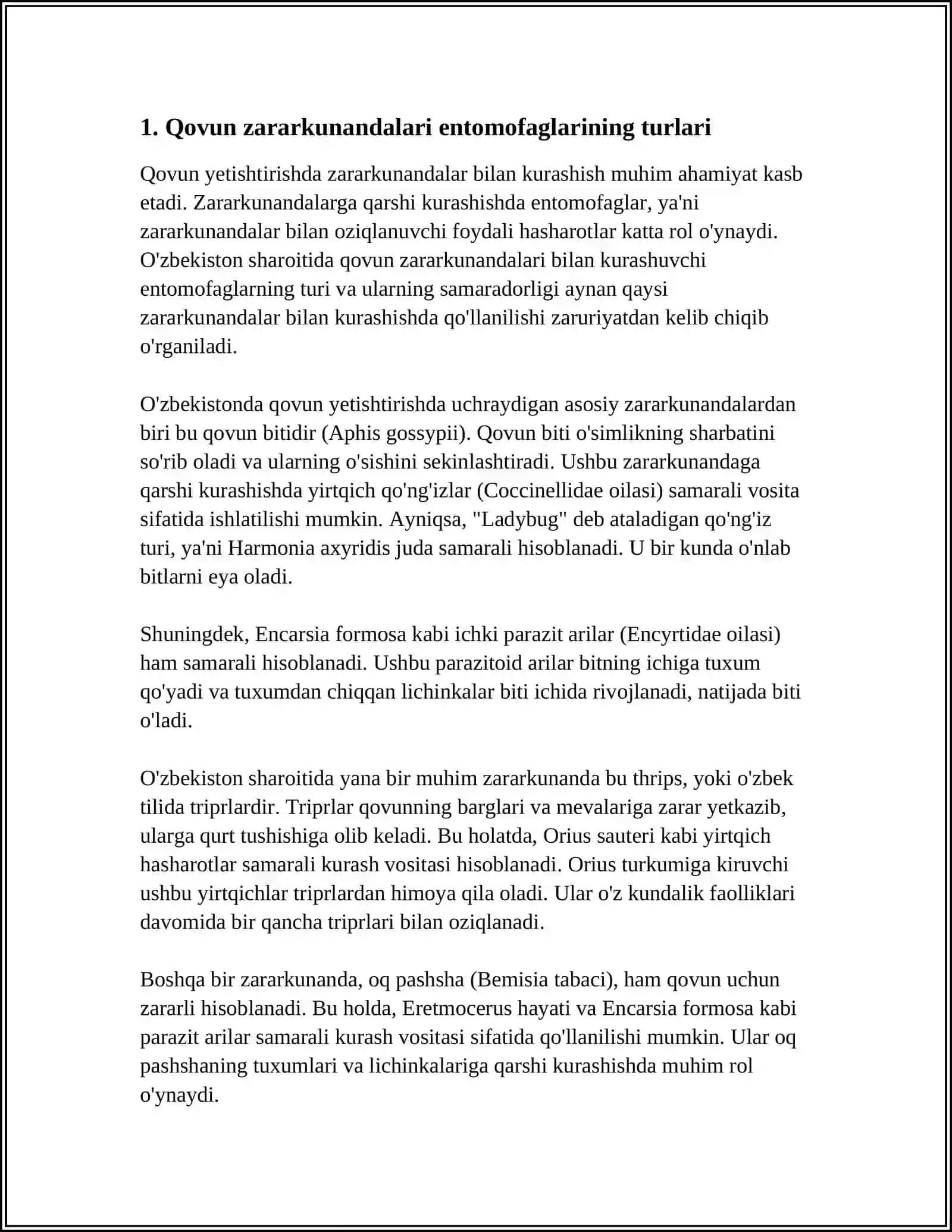 QOVUN ZARARKUNANDALARI ENTOMOFAGLARI 3
