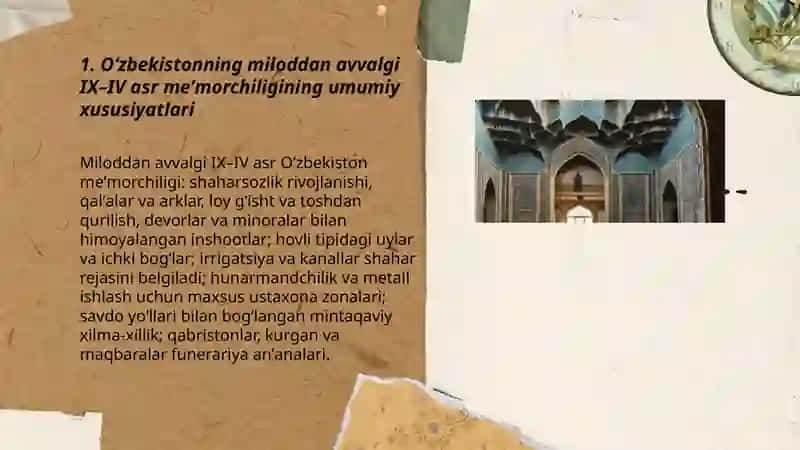 Oʻzbekistonning miloddan avvalgi IX-IV asr davri me'morchiligi 3