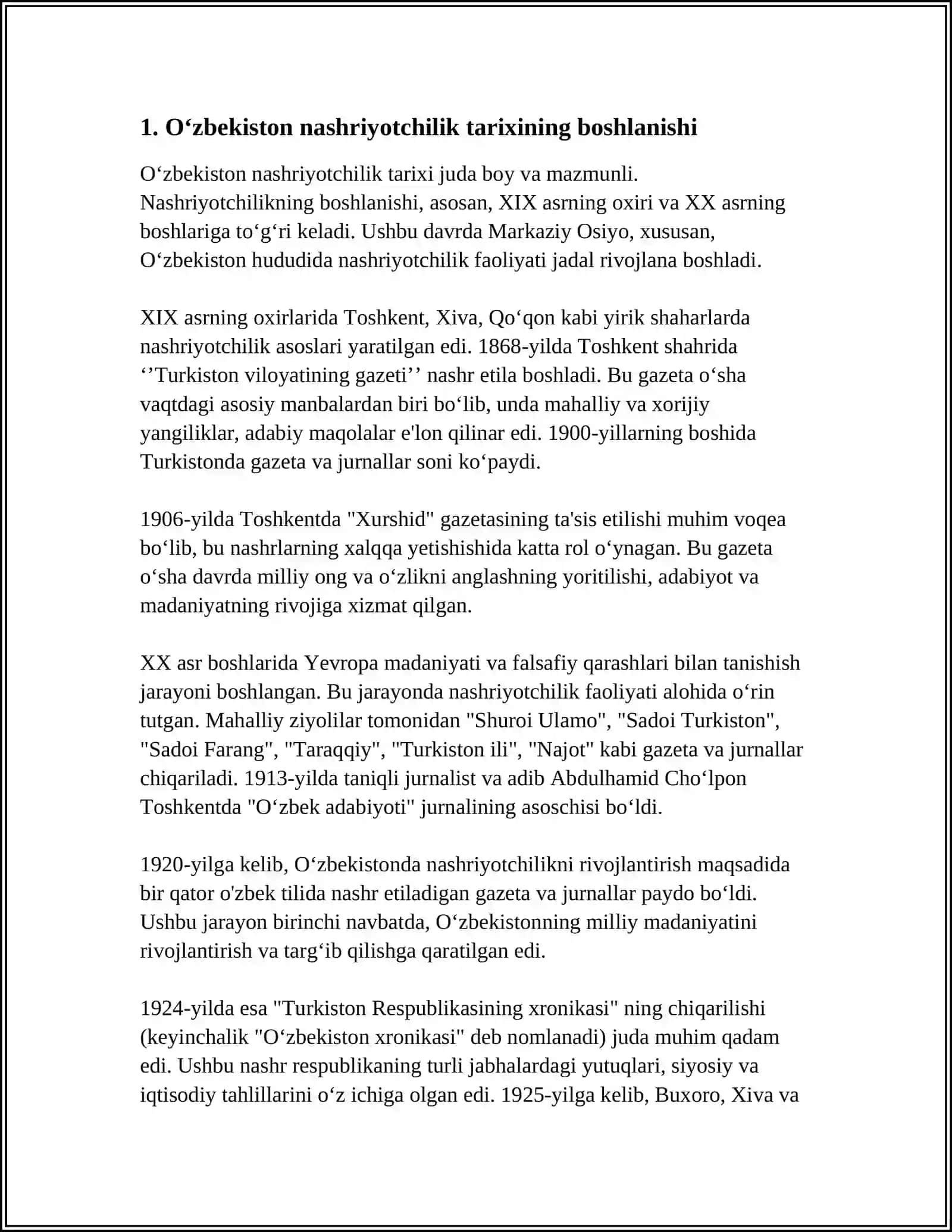 Oʻzbekiston nashriyotchilik tarixining boshlanishi 3