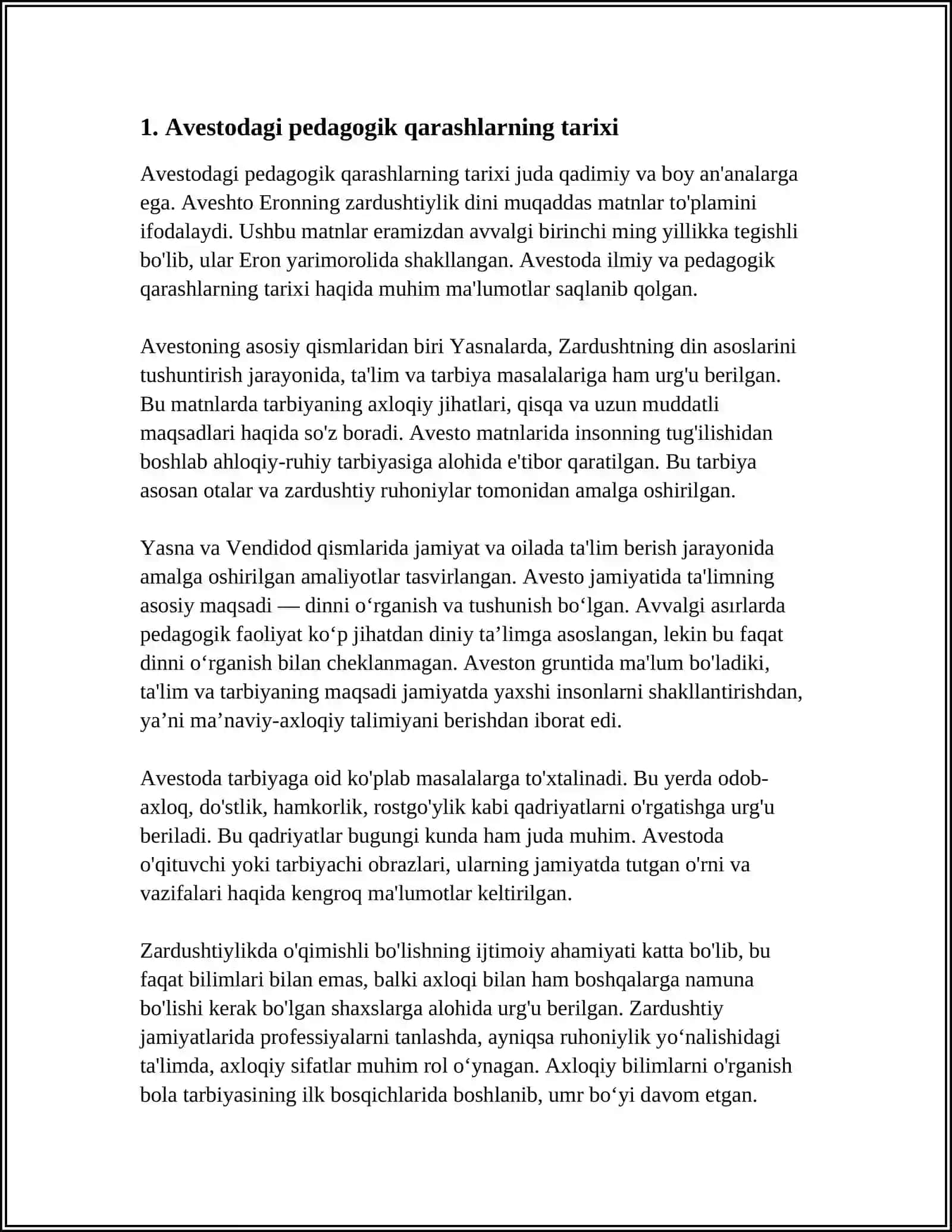 AVESTODAGI PEDAGOGIC QARASHLAR 3