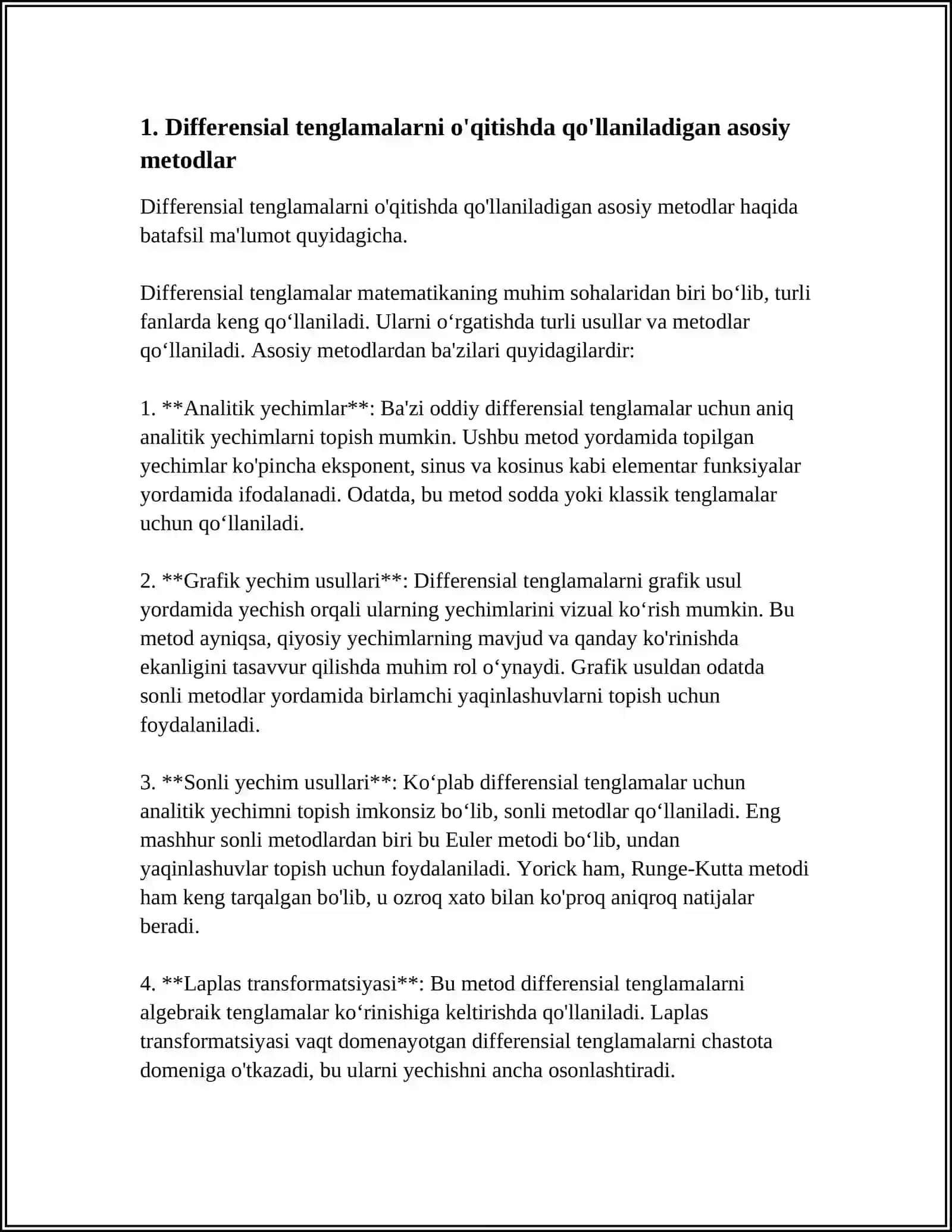 DIFFERENSIAL TENGLAMALARNI O'QITISH METODIKASI 3