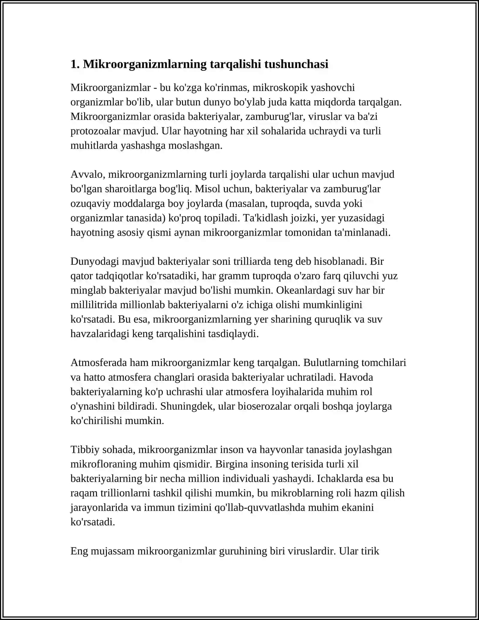 MIKROORGANIZMLARNING TABIATDA TARQALISHI 3