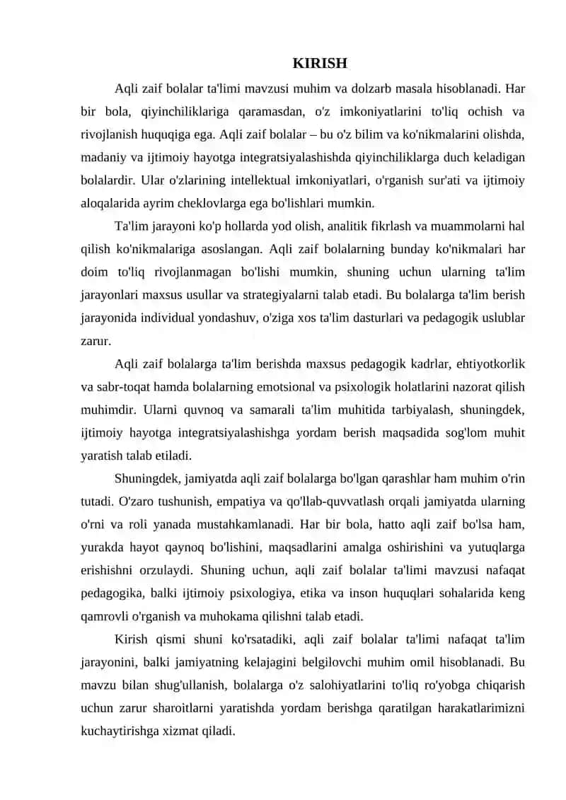 AQLI ZAIF BOLALAR TA'LIMI 3
