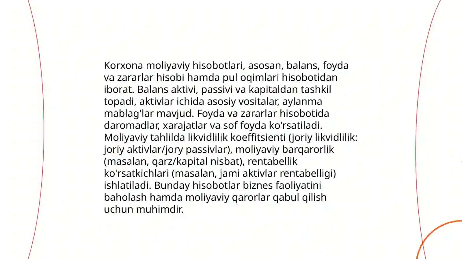 Korxona moliyaviy hisobotlari 3