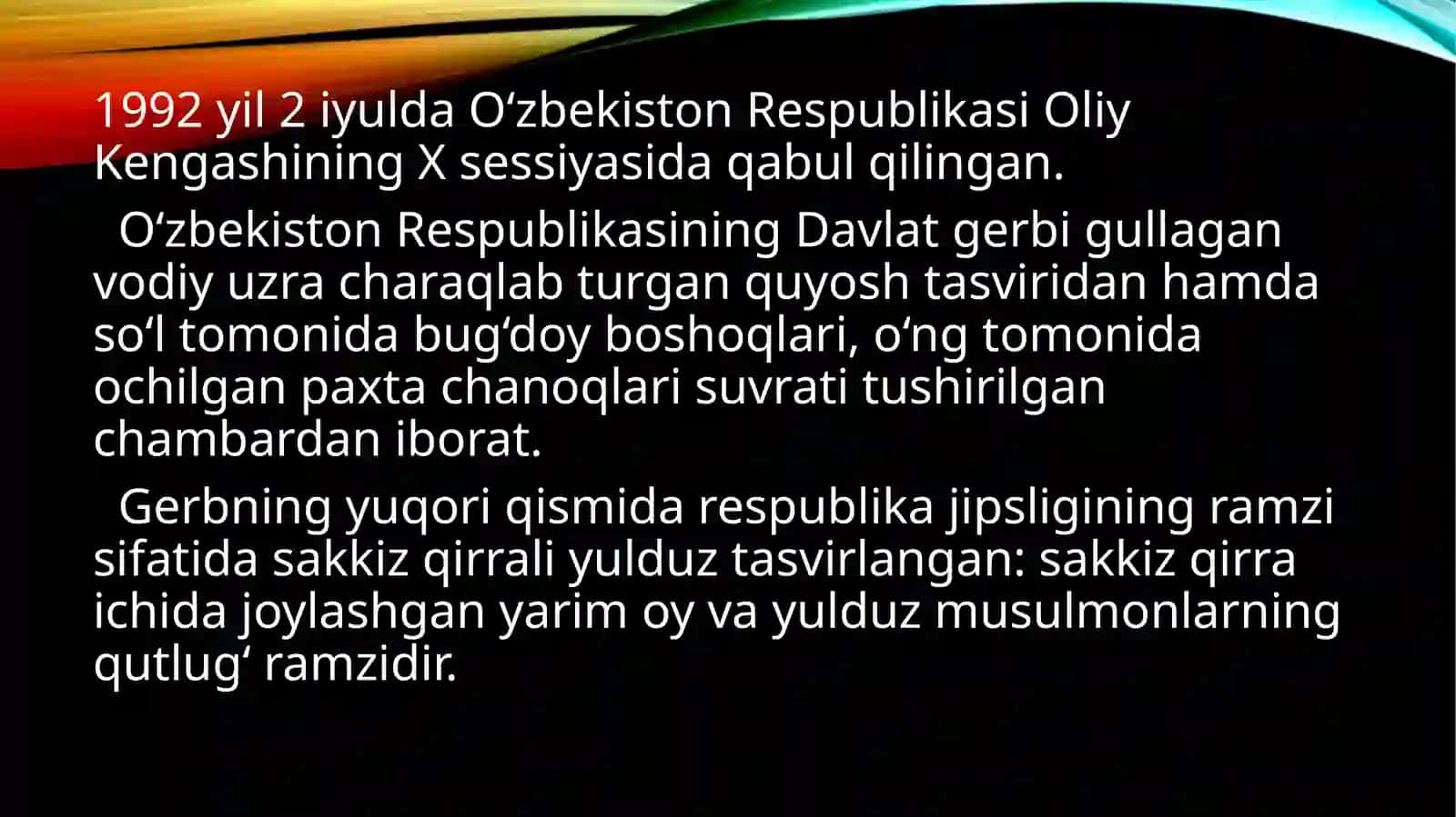 O‘zbekiston Respublikasi Davlat ramzlari 3