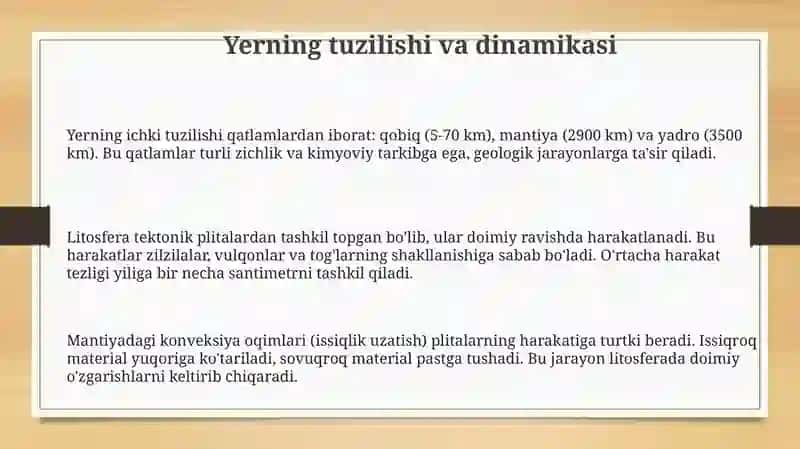 Yer va uning tabiiy xususiyatlari 3
