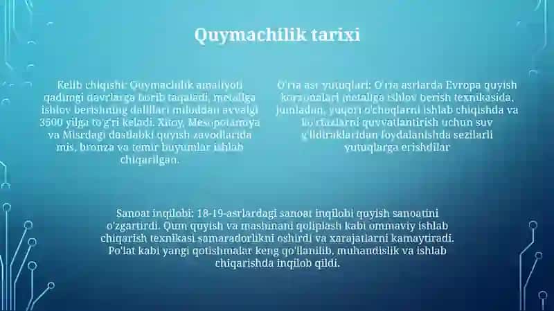 Quymakorlik Asoslari 3