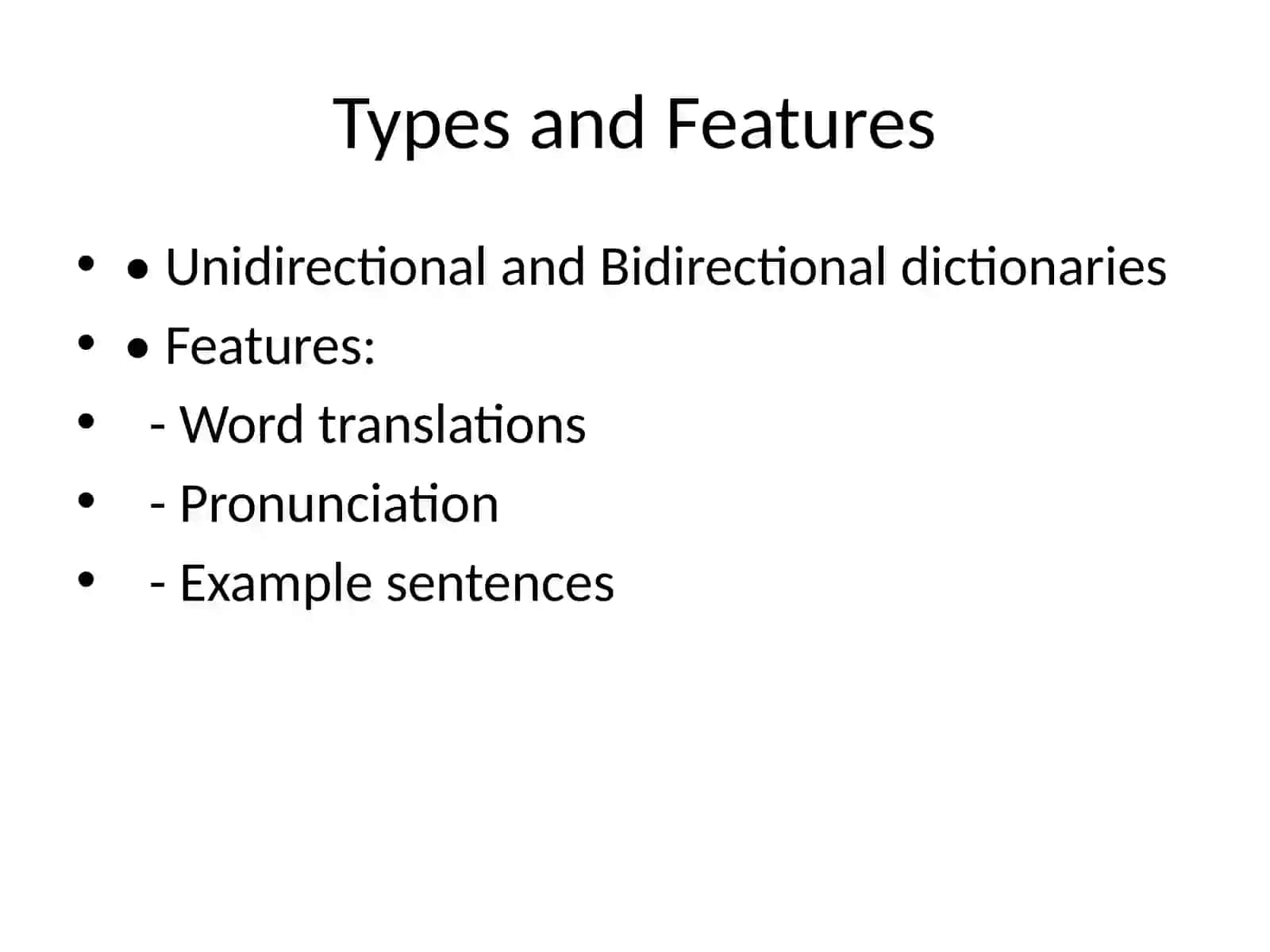 Bilingual Dictionaries 3