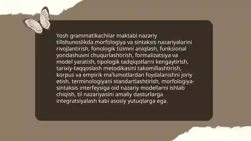 Yosh grammatikachilar maktabining yutuqlari va cheklangan jihatlari 3