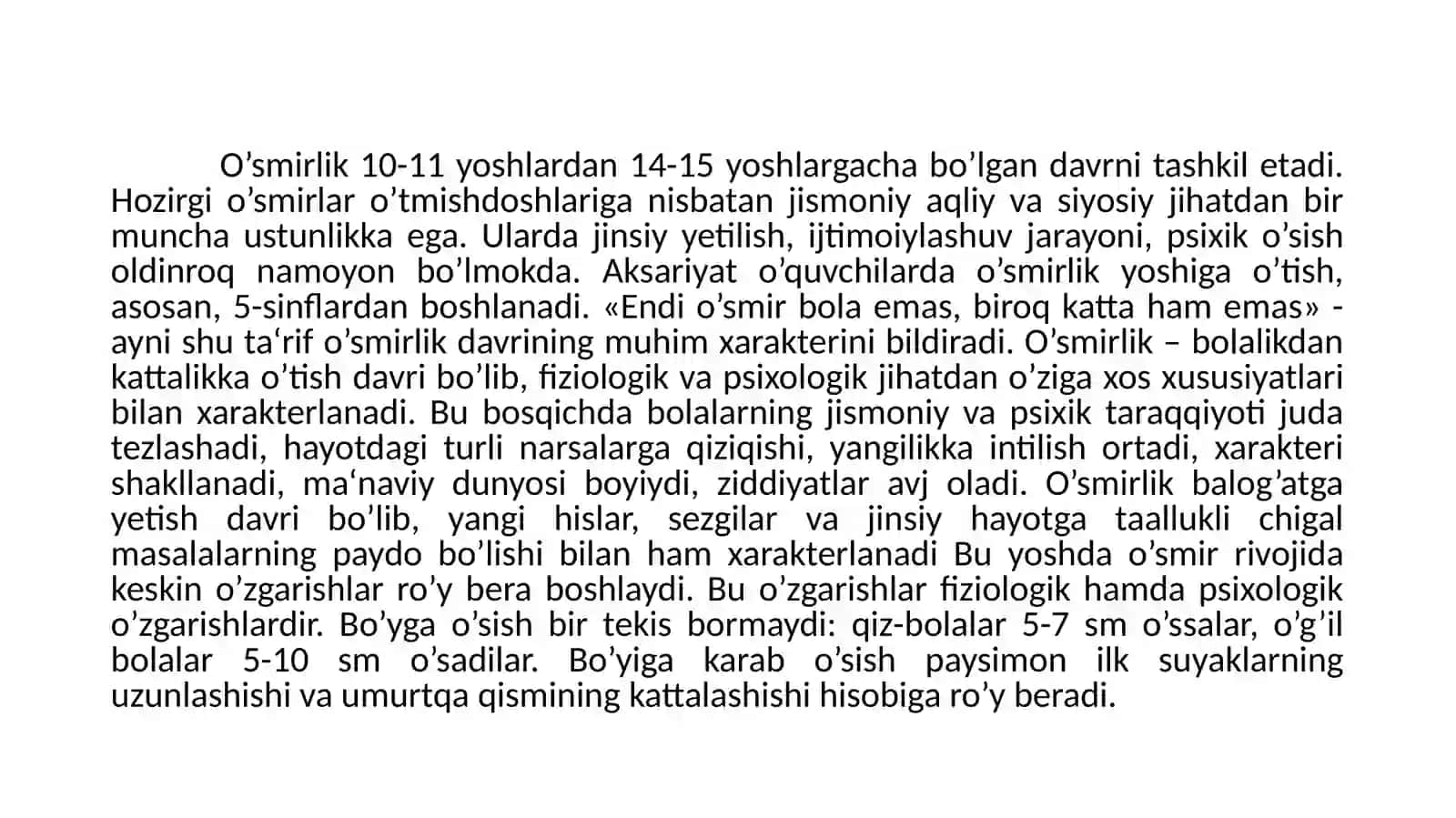 O’smirlik Davri 3