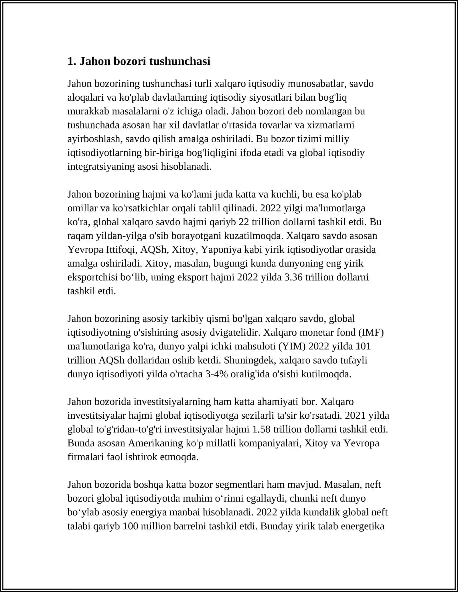 JAHON BOZORI VA UNING SHAKLLARI 3