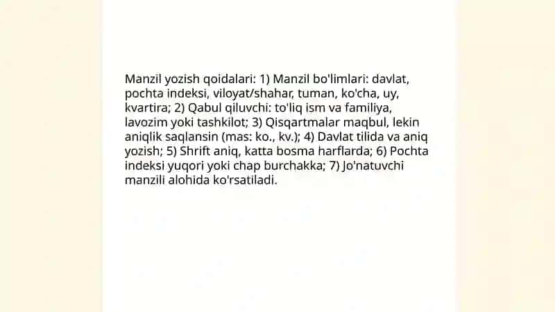 Manzil,taklifnoma, telegramma telefonogramma 3