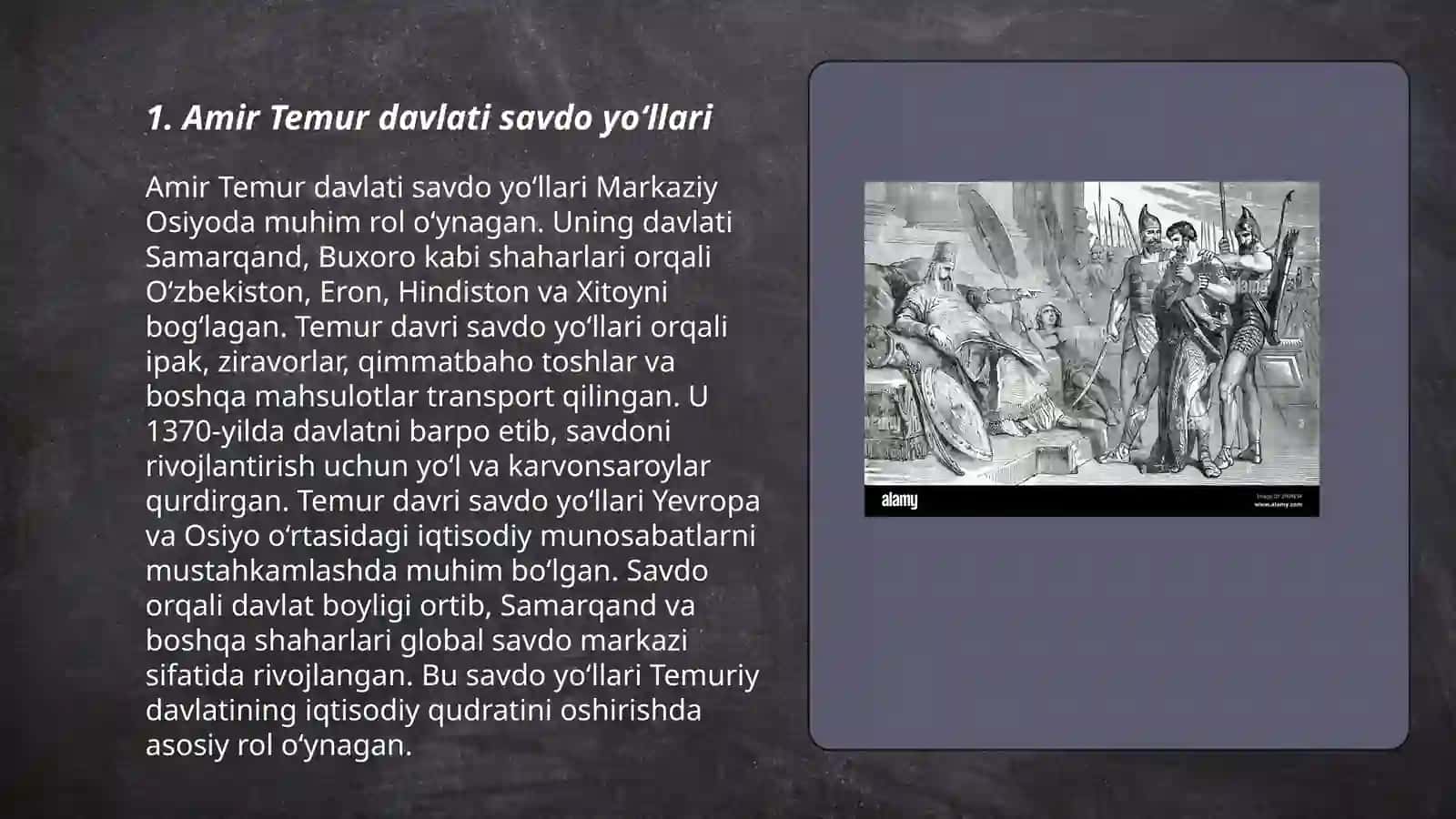 Amir Temur davlati savdo yo‘llari 3