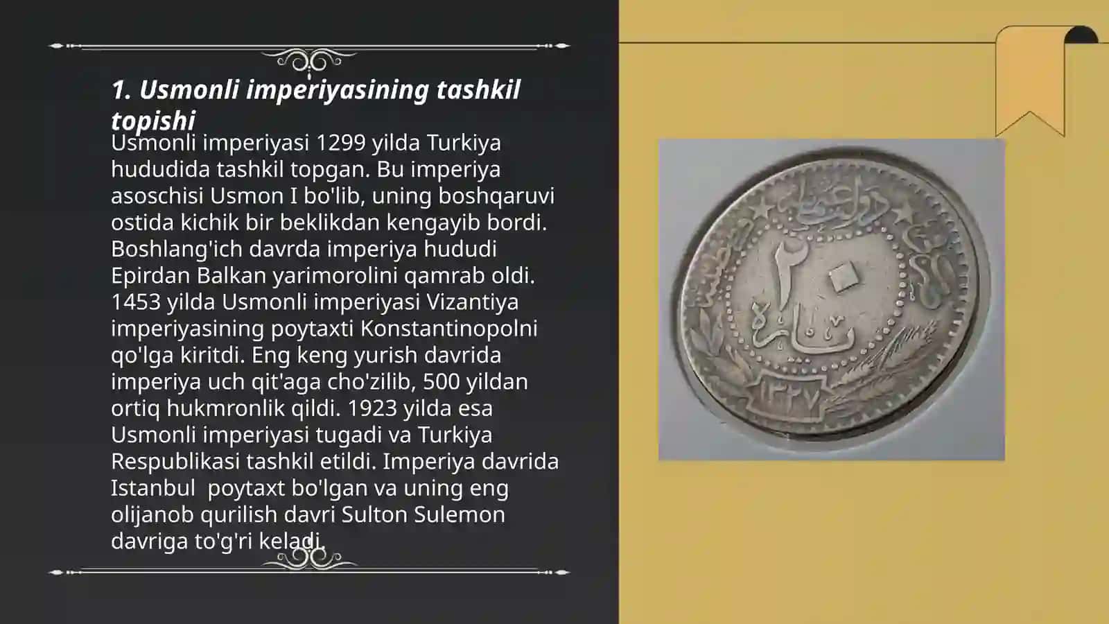 Usmonli imperiyasi ibtidodan intihogacha 3