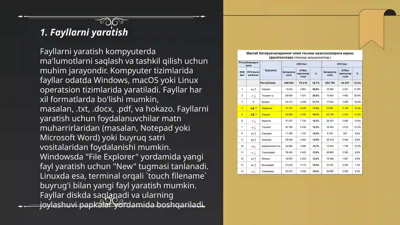 Fayllar bilan kirish chiqish operatsiyalari 3