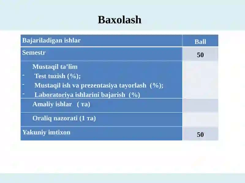 Taqsimlangan Tizimlar Fani 3