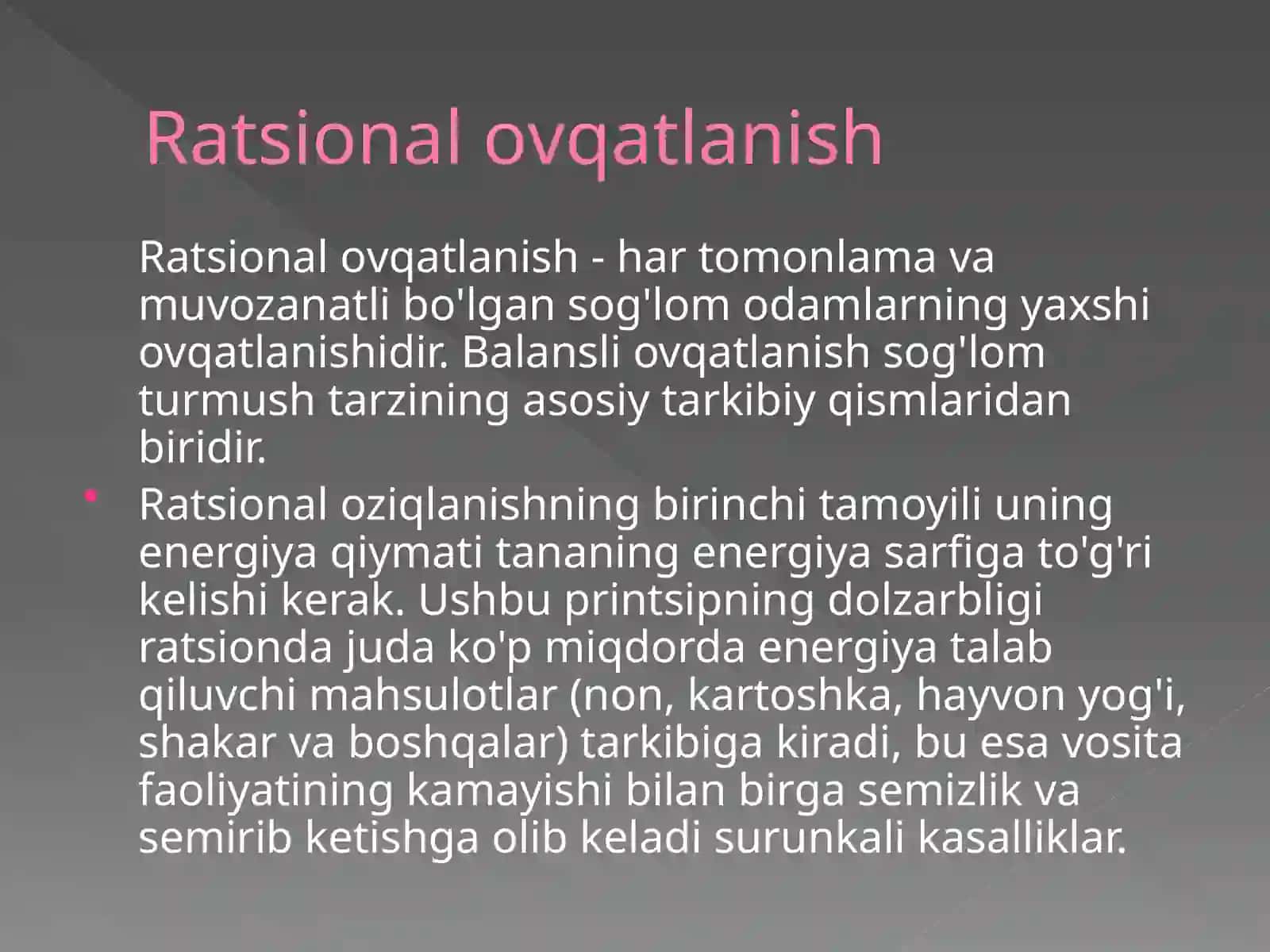 OVQATLANISH BIOKIMYOSI 3