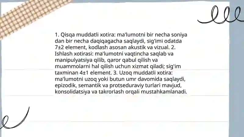 Xotira mavzusiga 3