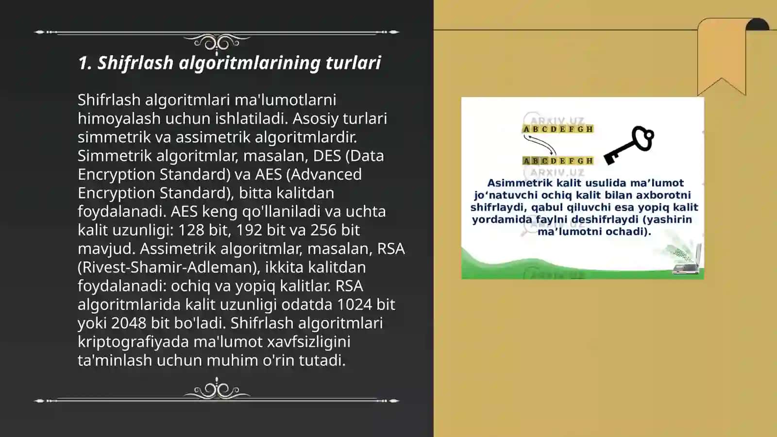 Shifrlash algoritmlari 3