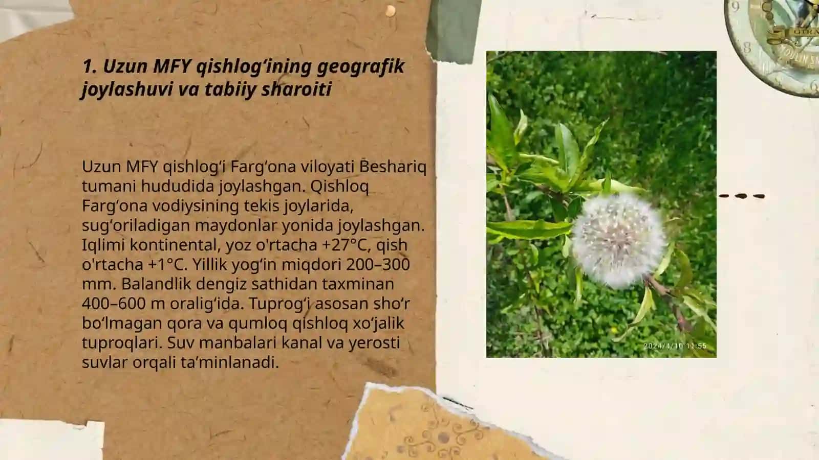 Uzun MFY qishlogʻi ekologik taqdimot 3