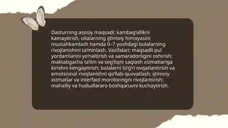 "Ilk qadam" davlat dasturi 3